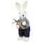 Northlight Standing Boy Bunny with Carrot Easter Figure - 19" - Navy Blue